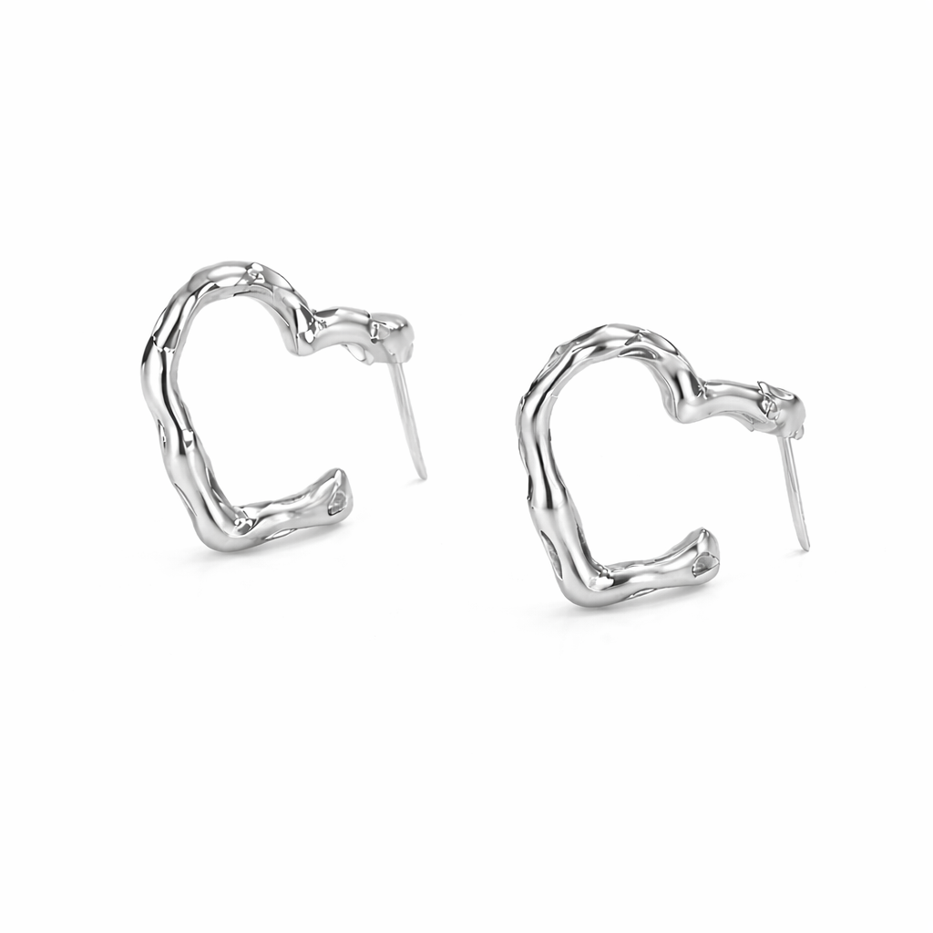 Hollow Heart Studs